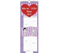Alpha Edition - L'amore è... Planner per due 2026 - Calendario partner 15 × 42 cm con 2 colonne, illustrazioni dolci e ampi campi di scrittura, regalo perfetto per coppie, pianificazione comune