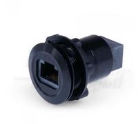 ALPHA ELETTRONICA PRESA PASSANTE DA PANNELLO CAT 5E RJ45 22MM NERA 94-951NP