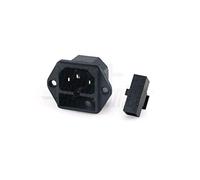 Alpha Elettronica - Spina Pannello 3 Poli con Porta fusibile 6.3mm