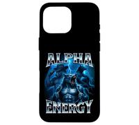 Alpha Energy Wolf Meme Cringe Strano Divertente Uomini Donne Custodia per iPhone 16 Pro Max