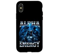 Alpha Energy Wolf Meme Cringe Strano Divertente Uomini Donne Custodia per iPhone X/XS