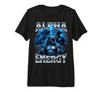 Alpha Energy Wolf Meme Cringe Strano Divertente Uomini Donne Maglietta Premium