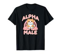 Alpha Feline Male Funny Cat Graphic Art Animal Lover Novelty Maglietta