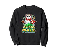 Alpha Feline Male Funny Kitten Graphic Father's Day Novelty Felpa