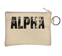 Alpha Golden Age Bodybuilding Flex Graphic Portachiavi portamonete beige