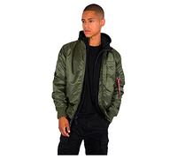 Alpha Industries 1 D-Tec Bomber Jacket per Uomo Giacche, Darkgreen/Black, S
