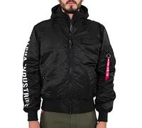 Alpha Industries 1 D-Tec SE Giacca Bomber da Uomo, Black/Reflective, M