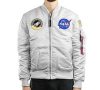 ALPHA INDUSTRIES Giacca di mezza stagione 'Nasa' grigio chiaro, Taglia XL