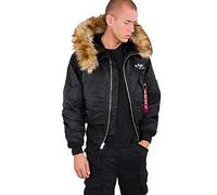 Alpha Industries 45P Giacca bomber con cappuccio da Uomo Black