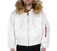 ALPHA INDUSTRIES 45P Hooded Custom, giacca Uomo, jet stream white, M
