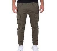 Alpha Industries Airman Pantaloni Casual da Uomo Black Olive