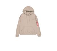 Alpha Industries Alpha Essentials Rubber Logo Hoodie Taglia 2XL - Beige