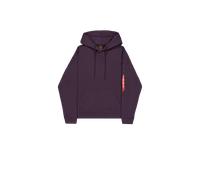 Alpha Industries Alpha Essentials Rubber Logo Hoodie Taglia M - Prugna