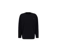 Alpha Industries Alpha Essentials Rubber Logo Longsleeve Manica lunga Nero