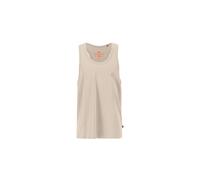 Alpha Industries Alpha Essentials Rubber Logo Tank Magliette Taglia L - Beige
