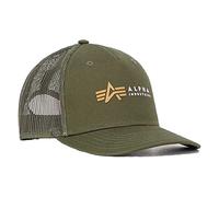 ALPHA INDUSTRIES Cappello da baseball verde / arancione / bianco, Taglia 55-60