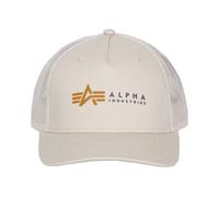 Alpha Industries Alpha Label cap Cappello Trucker da Uomo, Jet Stream White, Taglia Unica