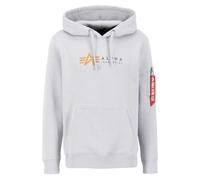 Alpha Industries Alpha Label Felpa con Cappuccio per Uomo Pastel Grey