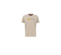 Alpha Industries Alpha Label Puff Print T-Shirt Magliette Taglia 2XL - Beige