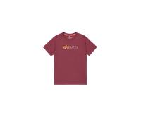 Alpha Industries Alpha Label T-Shirt Magliette Taglia XL - Rosso Borgogna