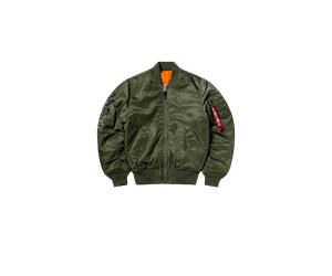 Alpha Industries ALPHA X NO PROBLEMO NO WAR MA-1 Taglia XL - Verde oliva