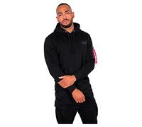 Alpha Industries Back Print Hoody Uomo Felpa con Cappuccio, Black, 3XL