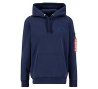 Alpha Industries Back Print Hoody Uomo Felpa con Cappuccio, Ultra Navy, M
