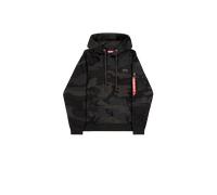 Alpha Industries Backprint Camo Hoodie Taglia L - Mimetismo nero