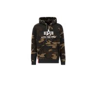 Alpha Industries Basic Big Logo Camo Hoodie Taglia S - Woodland Camouflage