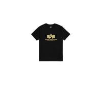 Alpha Industries Basic Big Logo Carbon T-Shirt Magliette Taglia 2XL - Nero/Oro