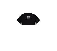 Alpha Industries Basic Big Logo Cropped PP T-Shirt Magliette Taglia M - Nero