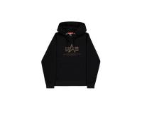 Alpha Industries Basic Big Logo Effect Print Hoodie Taglia 2XL - Nero