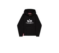 Alpha Industries Basic Big Logo Hoodie Taglia 3XL - Nero