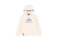 Alpha Industries Basic Big Logo Hoodie Taglia L - Bianco