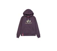 Alpha Industries Basic Big Logo Hoodie Taglia L - Prugna