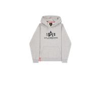 Alpha Industries Basic Big Logo Hoodie Taglia M - Grigio
