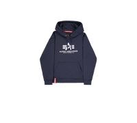 Alpha Industries Basic Big Logo Hoodie Taglia S - Blu marino