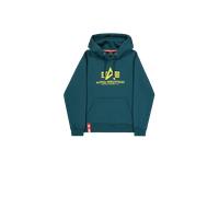 Alpha Industries Basic Big Logo Hoodie Taglia S - Petrolio profondo