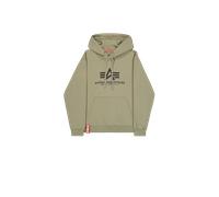 Alpha Industries Basic Big Logo Hoodie Taglia S - Verde oliva