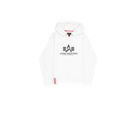 Alpha Industries Basic Big Logo Hoodie Taglia XL - Bianco