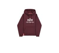 Alpha Industries Basic Big Logo Hoodie Taglia XS - Rosso scuro