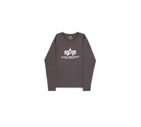 Alpha Industries Basic Big Logo Longsleeve Felpe Taglia 2XL - Grigio