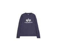 Alpha Industries Basic Big Logo Longsleeve Felpe Taglia 3XL - Blu marino