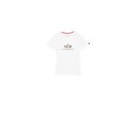 Alpha Industries Basic Big Logo Mirror Leo T-Shirt Magliette Taglia XS - Bianco