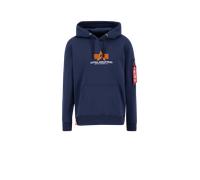 Alpha Industries Basic Big Logo Rubber Hoodie Taglia S - Blu scuro