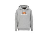 Alpha Industries Basic Big Logo Rubber Hoodie Taglia S - Grigio