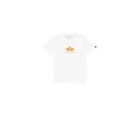 Alpha Industries Basic Big Logo Rubber T-Shirt Magliette Taglia L - Bianco