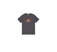 Alpha Industries Basic Big Logo Rubber T-Shirt Magliette Taglia L - Grigio