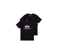 Alpha Industries Basic Big Logo T-Shirt 2 Pack Magliette Nero