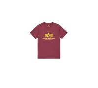 Alpha Industries Basic Big Logo T-Shirt Magliette Taglia 2XL - Rosso Borgogna